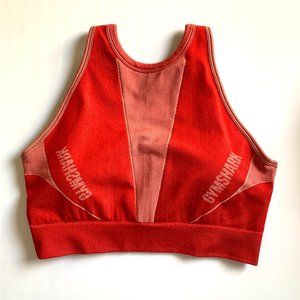 Gymshark Turbo Seamless Sports Bra - Brick Red , size M